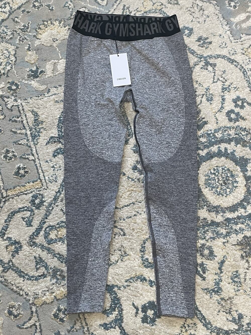 Gymshark Flex Leggings Womens M Charcoal Marl Black Seamless High Waist NWT